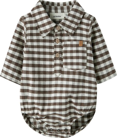 Lil"Atelier Nbmnoki Ls Body Shirt Lil Brown 68 Lil"Atelier Nbmnoki Ls Body Shirt Lil Brown 68