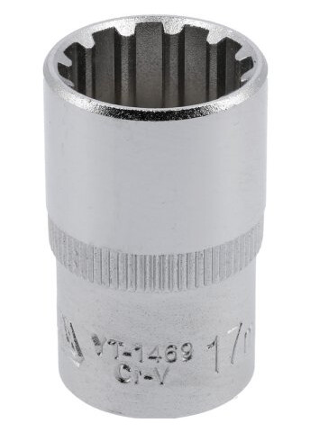 Yato 1/2" Pipenøkkelinnsats 38 mm i Krom-Vanadium Stål DIN 3121