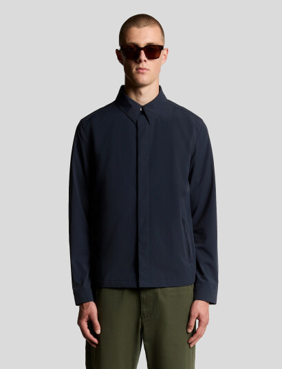 Lyle & Scott Zip Through Nylon Overshirt - Navy - L Lyle & Scott Zip Through Nylon Overshirt - Navy - L