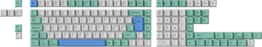 Keychron PBT Nordisk Tastesett Iceberg Hvit Cherry Profil