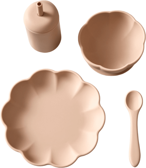 Jack o Juno Little Poppy barneservise 4 deler Oatmeal