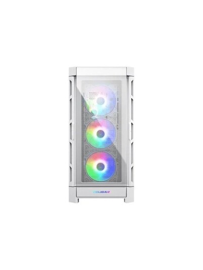 Cougar Duoface Pro Midi Tower Kabinett med Herdet Glass Hvit Cougar Duoface Pro Midi Tower Kabinett med Herdet Glass Hvit