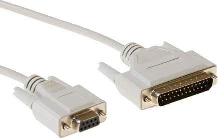ACT Printerkabel Seriell - 3,0 m DB9 Hun - DB25 Han