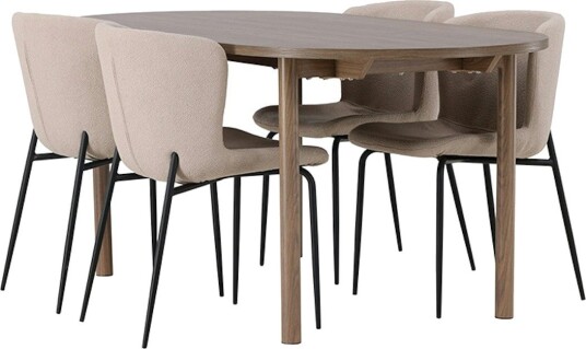 Spisegruppe Venture Home Andy med 4 Modesto Stoler