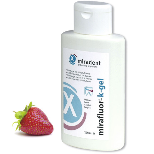 Tanngelé for barn Miradent MiraFluor-k-gel Emaljeherding 250ml Tanngelé for barn Miradent MiraFluor-k-gel Emaljeherding 250ml