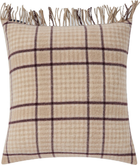 Checked Putetrekk 50x50 cm Beige / Fiken Checked Putetrekk 50x50 cm Beige / Fiken