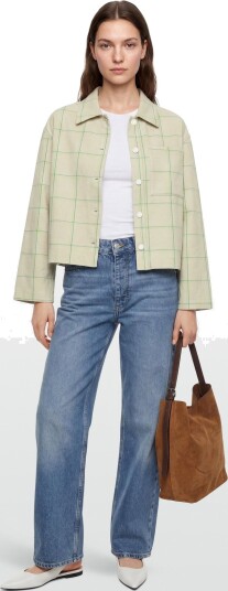 Stella Nova Checked Shirt Cream 40