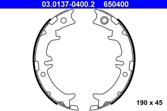 Bremseskosett, håndbrems ATE 03.0137-0400.2