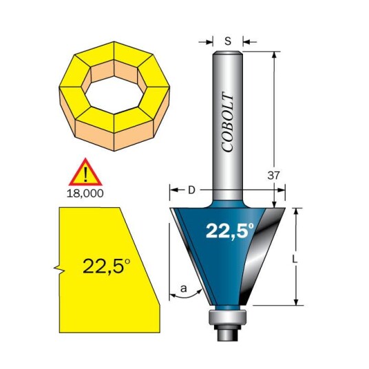 Cobolt 208-225B Fasefres F=28 Maskintilbehør & forbruk