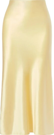 Malina | Aubree Satin Midi Skirt | L