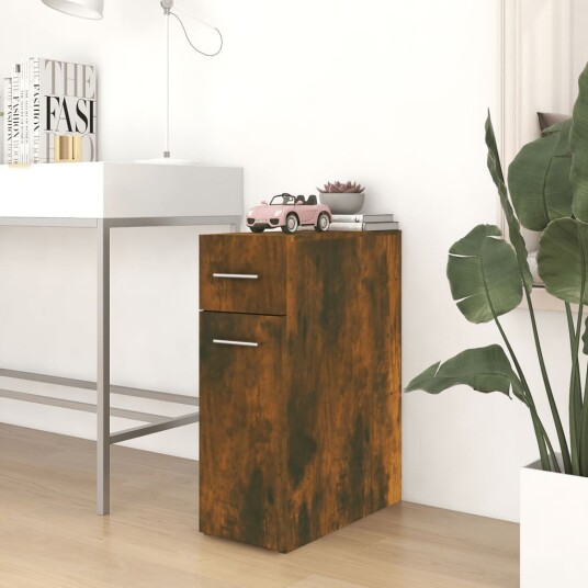 vidaXL Apotekskap røkt eik 20x45,5x60 cm konstruert tre vidaXL Apotekskap røkt eik 20x45,5x60 cm konstruert tre