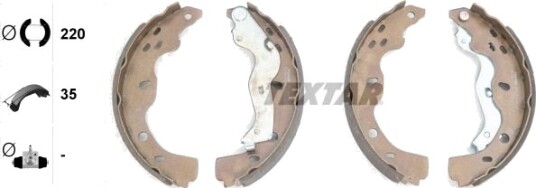 Bremsesko sett TEXTAR 91067500