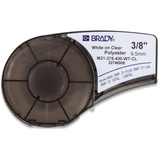 Brady M210 Polyester Tape 9,53 mm Hvit På Klar Brady M210 Polyester Tape 9,53 mm Hvit På Klar