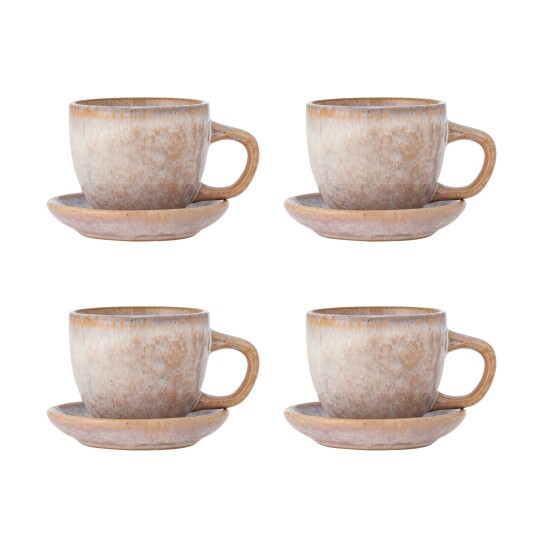 Bloomingville Brenta Cup W/Saucer - Pink - 185 ML