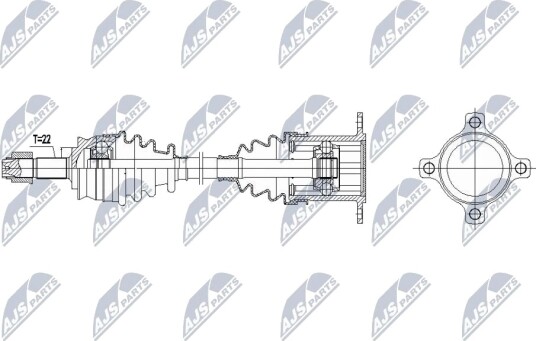 NTY NPW-FT-092 Drivaksel