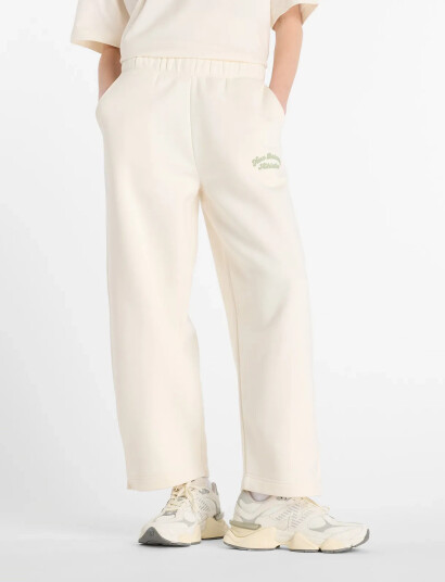 New Balance Linear Heritage Fleece Barrel Leg Pant - Cream - XXL