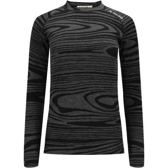 Aclima  Warmwool Crewneck Dame, 422 Black Motion, XL