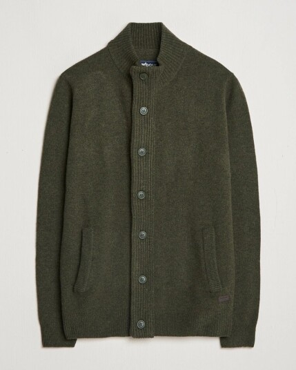 Barbour Lifestyle Essential Patch Zip Through Cardigan Seaweed