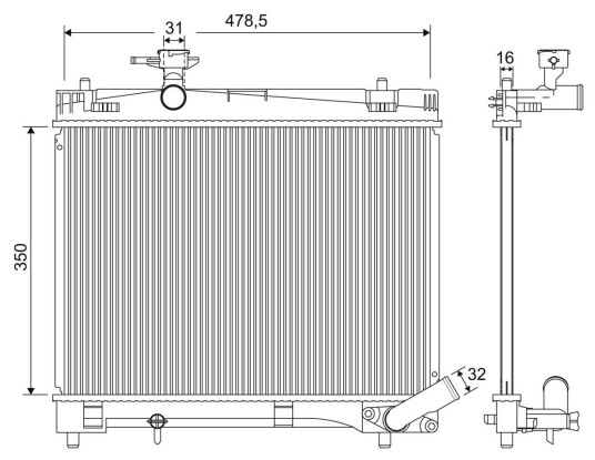 Radiator VALEO 701216 Radiator VALEO 701216