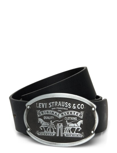 Levi"s® Billy Plaque Belt Regular Blac   Black   95