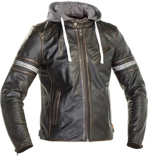 Richa Toulon Skinnjakke Svart/Hvit XS Richa Toulon Skinnjakke Svart/Hvit XS