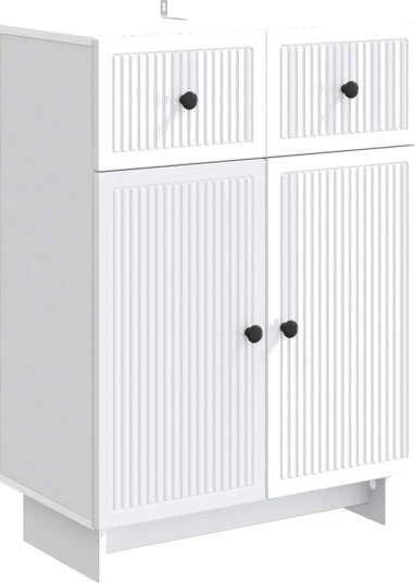 Serviesskap med skuff Hvit 66 x 34,5 x 90 cm Konstruert tre Serviesskap med skuff Hvit 66 x 34,5 x 90 cm Konstruert tre