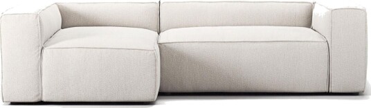 Decotique Grand 3 Seters Sofa Divan Venstre Steam/Hvit