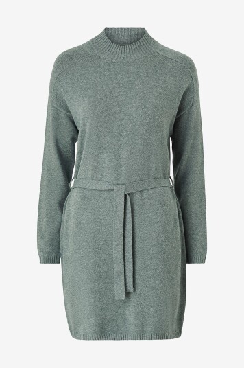 Only   Kjole onlLeva LS Belt Dress EX Knt   Grønn