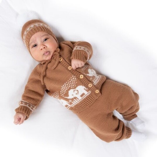Bluum Strikkesett Babysett Elefantene bader garnpakke i Soft Merino Ull
