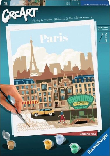 Ravensburger CreArt Mal Etter Nummer Sett Fargerike Paris Ravensburger CreArt Mal Etter Nummer Sett Fargerike Paris