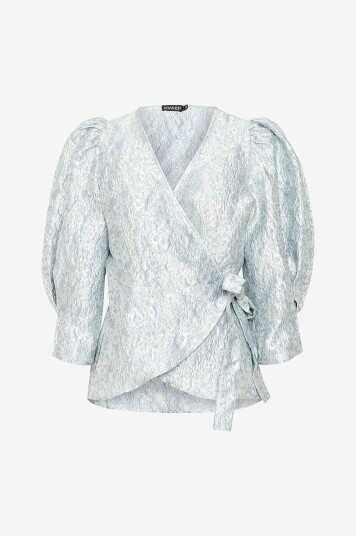 Soaked in Luxury - Omslagsbluse slKeeka Wrap Blouse LS - Grå