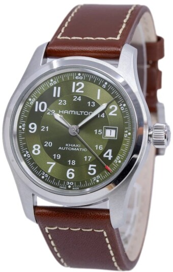 Hamilton Herreklokke H70605560 Khaki Field Grønn/Lær Ø42 mm Hamilton Herreklokke H70605560 Khaki Field Grønn/Lær Ø42 mm