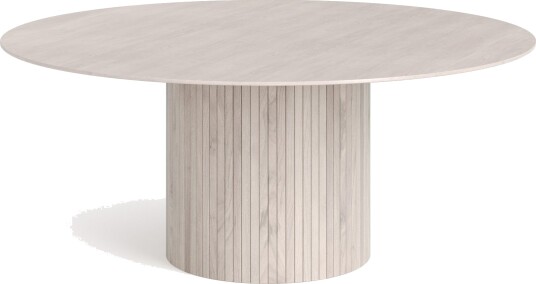 Kopparbo rundt spisebord 180 cm finér Hvitlasert