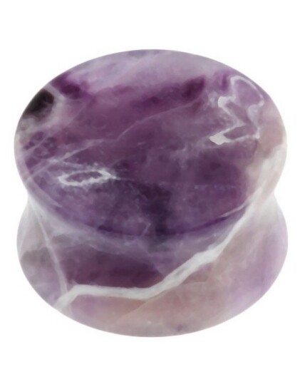 Magic Purple Stone Organisk Piercing Plugg Strl 3 mm