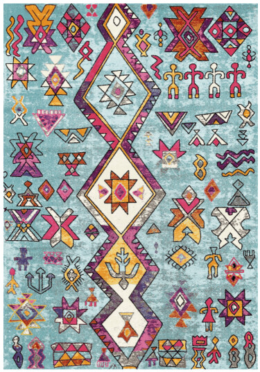 Wilton teppe Misare blå/multi Størrelse: 200 x 280 cm