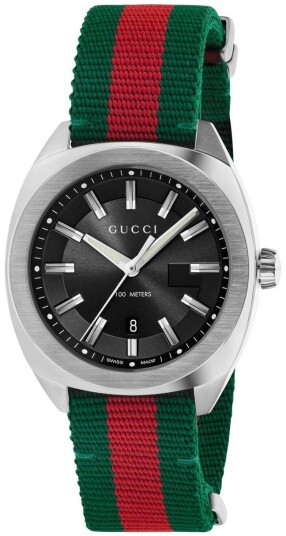 Gucci Herreklokke YA142305 Sort/Tekstil Ø41 mm Gucci Herreklokke YA142305 Sort/Tekstil Ø41 mm
