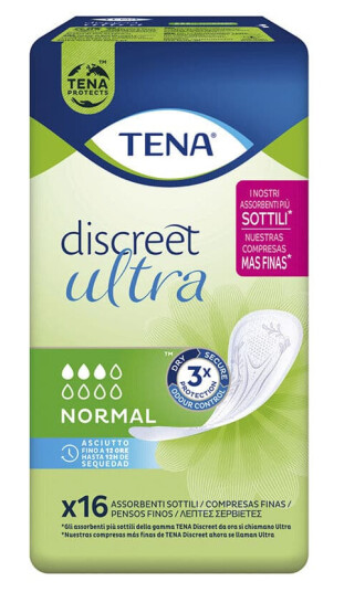 TENA LADY DISCREET incontinence pad normal incontinence ULTRA 16 u