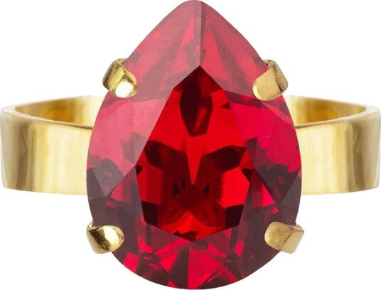 Caroline Svedbom Mini Drop Ring Gold SCARLET One Size