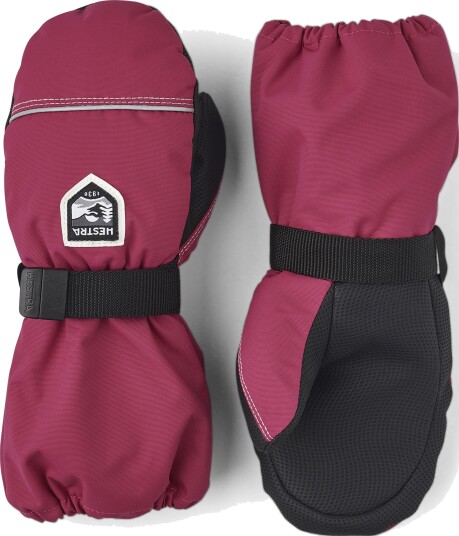 Hestra Wool Terry Mitt Junior Fuchsia 6
