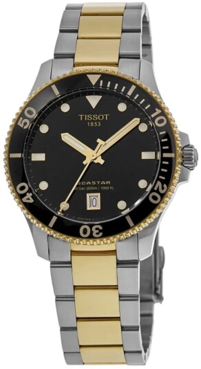 Tissot Herreklokke T120.410.22.051.00 T sport Seastar Sort/Gulltonet