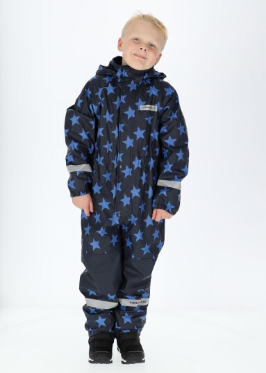 Swedemount Drop Fleece Rain Suit Jr Dk. Navy/Blue 80 Overalls I Fleece