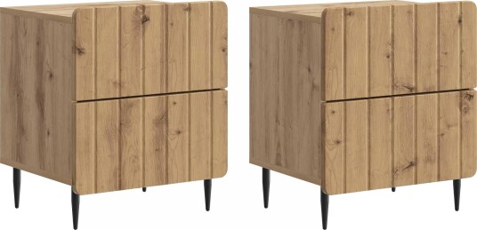  Nattbordskap med skuff 2 pcs Artisan eik 43 x 34,5 x 49,5 cm