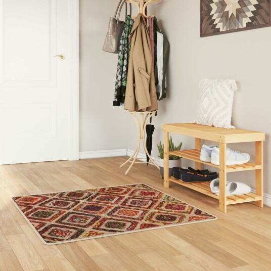 Teppe Runner MARSA Flerfarget 100 x 100 cm Polyester og PVC Teppe Runner MARSA Flerfarget 100 x 100 cm Polyester og PVC