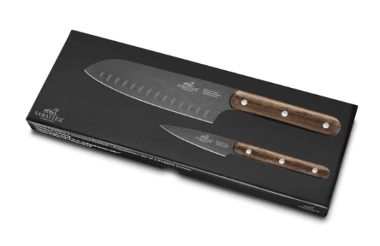 Lion Sabatier Phenix Knivsett svart / tre - 2 deler