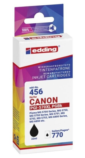 Edding Blæk Erstatter Canon Pgi-570Xl Kompatibel Sort Edd-456 18-456-01