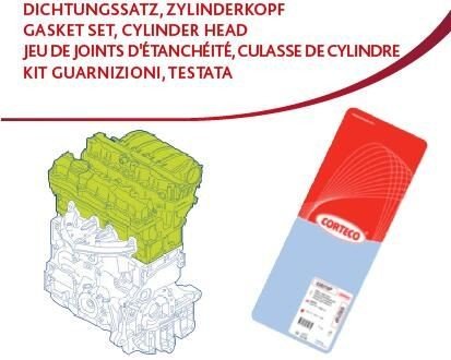 Tetningssett sylindertopp CORTECO 418696P Tetningssett sylindertopp CORTECO 418696P