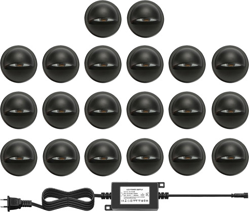 NP Terrassebelysning A2 30x0.4W Kaldhvit IP65 Sort NP Terrassebelysning A2 30x0.4W Kaldhvit IP65 Sort