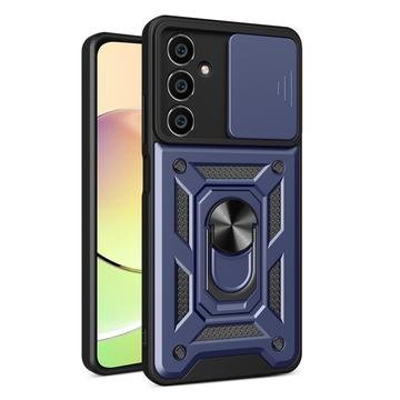 Samsung Galaxy S23 FE Hybrid-deksel med Roterende Ring med Kameraskjold Blå