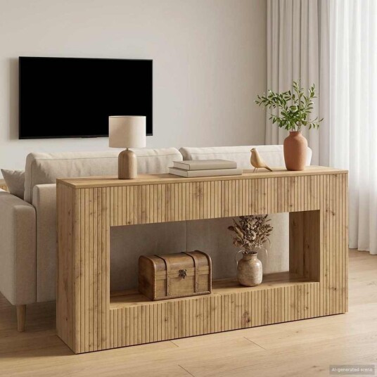 vidaXL Konsollbord Artisan Eik 155 x 29 x 74 cm Konstruert tre