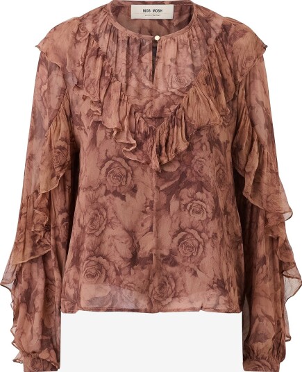 MOS MOSH   Volangbluse MMRoya Ruffle Rose Blouse   Flerfarget